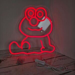 Neon LED Wall Light Red Elmo Cartoon Usb-Powered